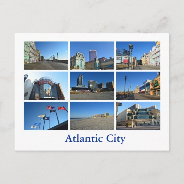Cartão Postal Opiniões da Cidade do Atlântico (Frente)