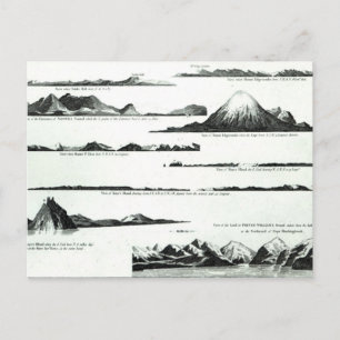 Cartão Postal Opiniões sobre a Costa Oeste da América, c.1778