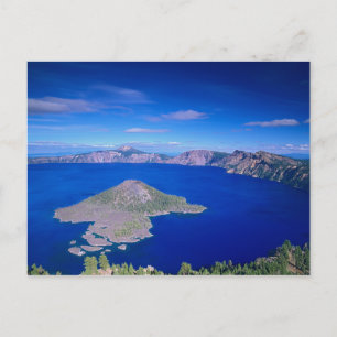Cartão Postal OR, Parque Nacional Crater Lake, Ilha Wizard e Cra