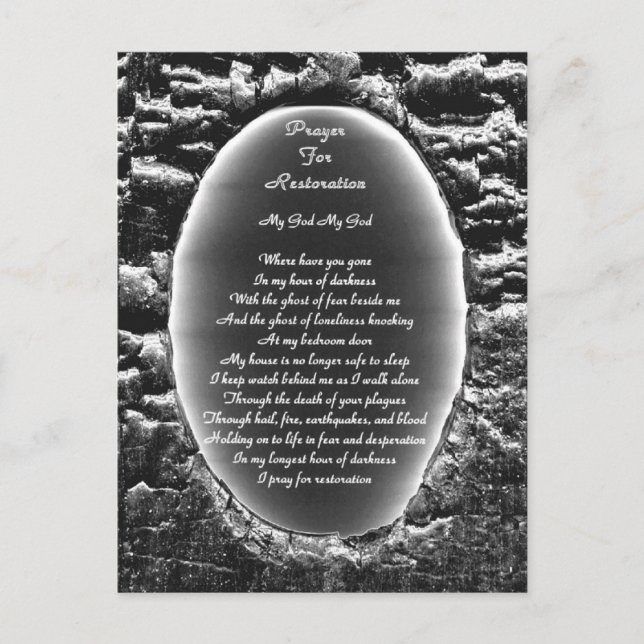 Cartão Postal Oração à restauração (Frente)