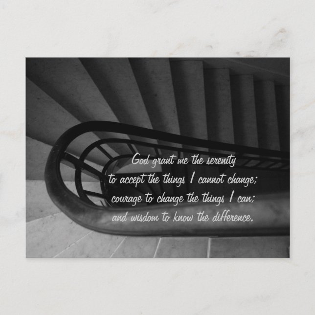 Cartão Postal Oração da serenidade (Frente)