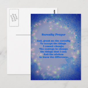 Cartão Postal Oração da Serenidade Corações Inspiradores 