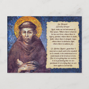 Cartão Postal Oração da Serenidade de São Francisco