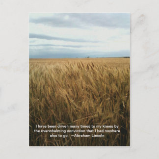 Cartão Postal oração do campo de trigo