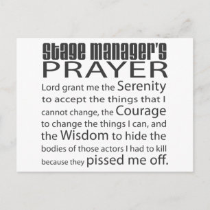 Cartão Postal Oração do palco Manager