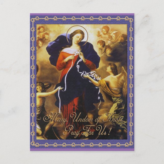 Cartão Postal Oração do Papa Francisco à Nossa Senhora Untier de (Frente)