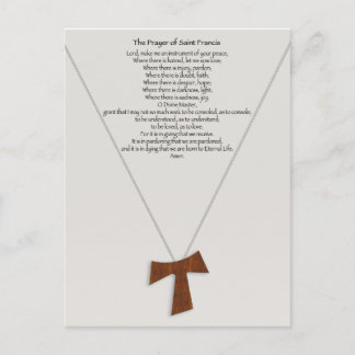 Cartão Postal Oração do Santo Francis