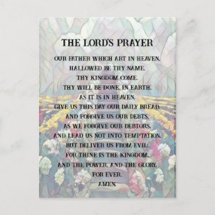 Cartão Postal Oração - Oração do Senhor