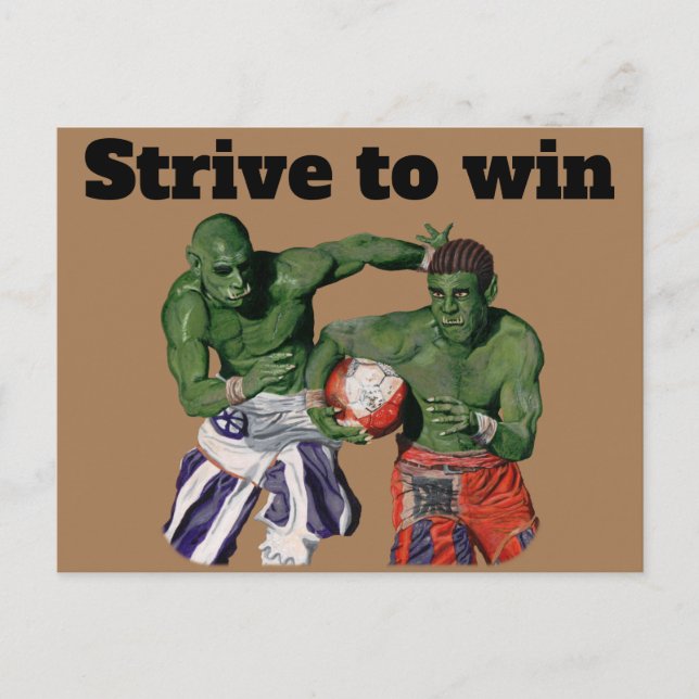 Cartão Postal Oral Gladiator Futebol Futebol Fantasy Art Postcar (Frente)