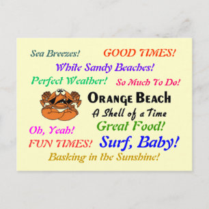 Cartão Postal Orange Beach Alabama