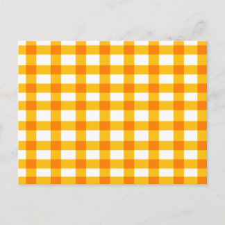 Cartão Postal Orange Gingham
