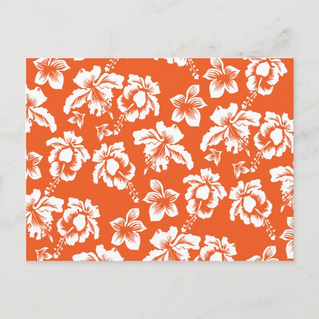 Cartão Postal Orange Hawaiian Hibiscus (Frente)