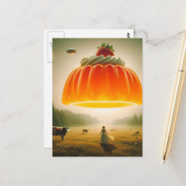 Cartão Postal Orange Sweet Treat in the Dairy Pasture Surreal