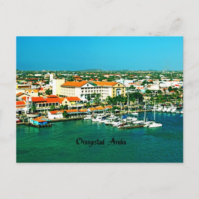 Cartão Postal Oranjestad Aruba (Frente)