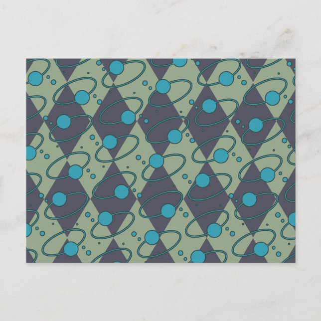 Cartão Postal Órbita de Diamante Azul (Frente)