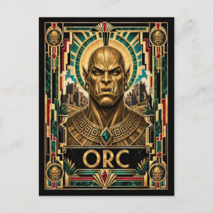 Cartão Postal Orc, Art Deco Mítico