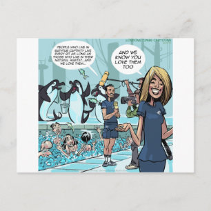 Cartão Postal Orca Revenge do Rick London Funny