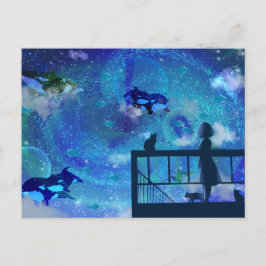 Cartão Postal Orca Whales