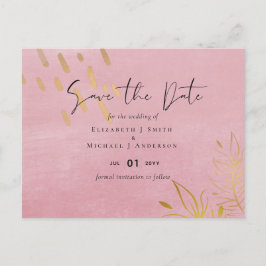 Cartão Postal ORÇAMENTO Casamento Dusty Pink Gold