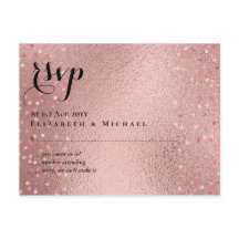 Orçamento de casamento RoseGold Glitter Glam RSVP