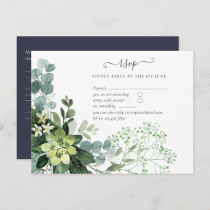 Cartão Postal Orçamento Eucalyptus Greenery Casamento Folhagem