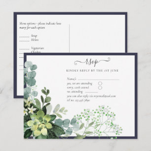 Cartão Postal ORÇAMENTO Folhagem de Eucalipto para Casamento Pos