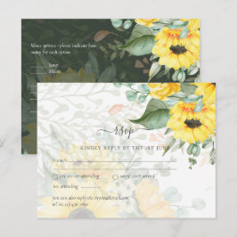 Cartão Postal Orçamento Girassóis Decorativos Casamento Verde
