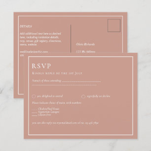 Cartão Postal ORÇAMENTO LEVE Terracotta CASAMENTO Monocromátic