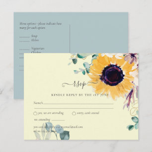 Cartão Postal Orçamento Russo Girassóis Sage Deixa Casamento
