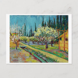 CARTÃO POSTAL "ORCHARD BY CYPRESSES", POR VINCENT VAN GOGH