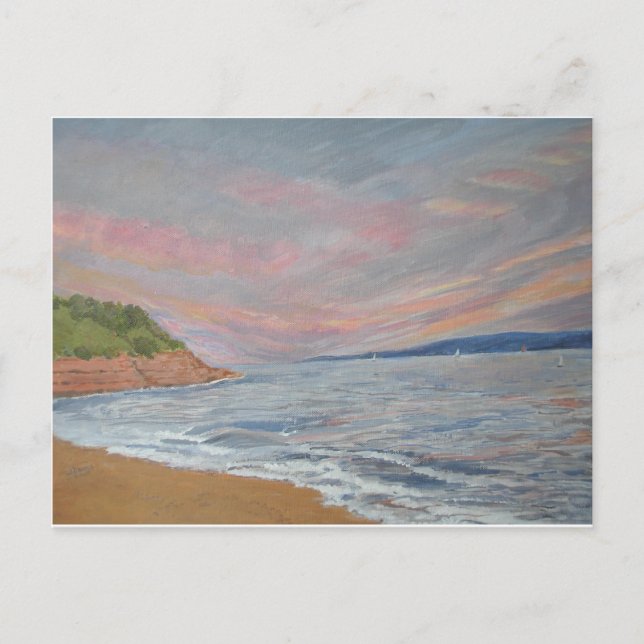 Cartão Postal Orcombe Point Exmouth Devon Reino Unido (Frente)