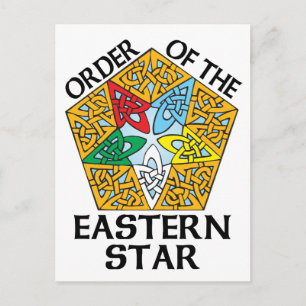 Cartão Postal Ordem do design do Nó Celta da Estrela Oriental