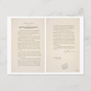 Cartão Postal Ordem executiva 9981 Dessegregação das Forças A