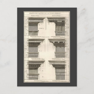 Cartão Postal Ordens de Arquitetura, Entablamentos Antigos
