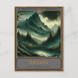Cartão Postal Oregon | Cartão-postal de arte gótica