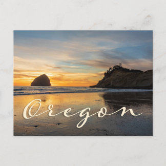 Cartão Postal Oregon Coast Cape Kiwanda Sunset Souvenir