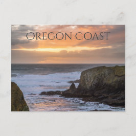 Cartão Postal Oregon Coast Yaquina Sunset Ocean Photo Souvenir