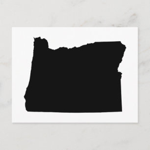 Cartão Postal Oregon em Preto e Branco
