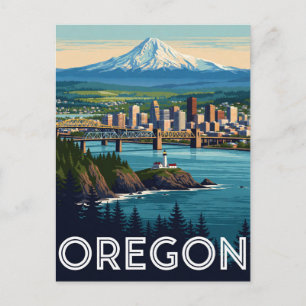 Cartão Postal Oregon EUA Costa do Pacífico e Viagem às Cascatas
