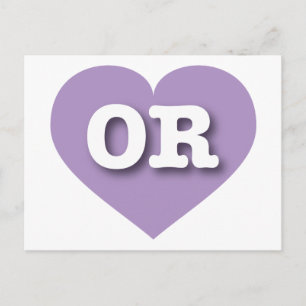 Cartão Postal Oregon Lavanda Heart - Big Love