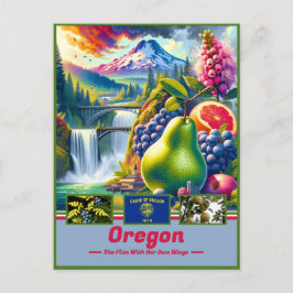 Cartão Postal Oregon Majestésico Advertência: Natureza e marcas