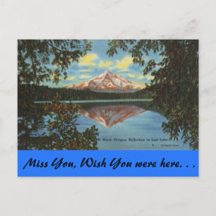 Cartão Postal Oregon, Monte Hood, Lago Perdido