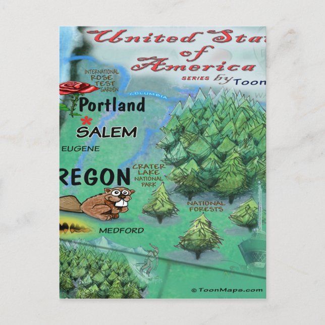 Cartão Postal Oregon USA Card (Frente)