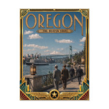 Oregon Vintage Art Deco Idade Dourada