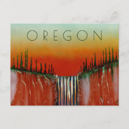 Cartão Postal Oregon Waterfall