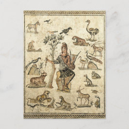 Cartão Postal Orfeu Com Os Animais
