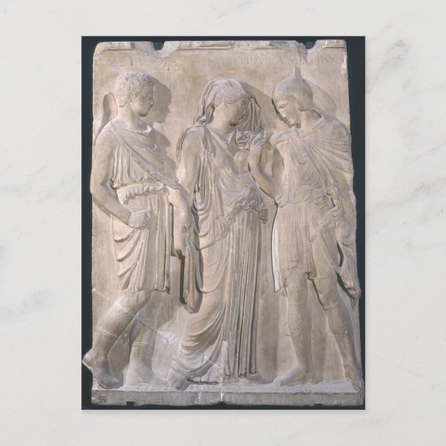 Cartão Postal Orfeus, Eurydice e Hermes (Frente)