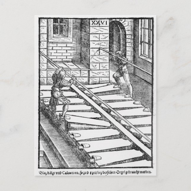 Cartão Postal Organ Bellows e Blowers (Frente)