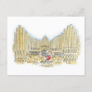 Cartão Postal Organista