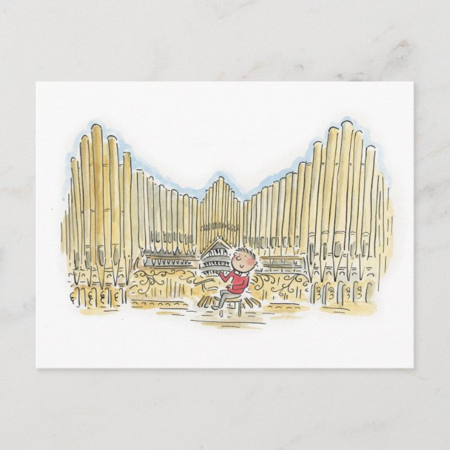 Cartão Postal Organista (Frente)